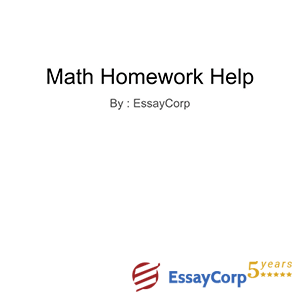 Math hw help